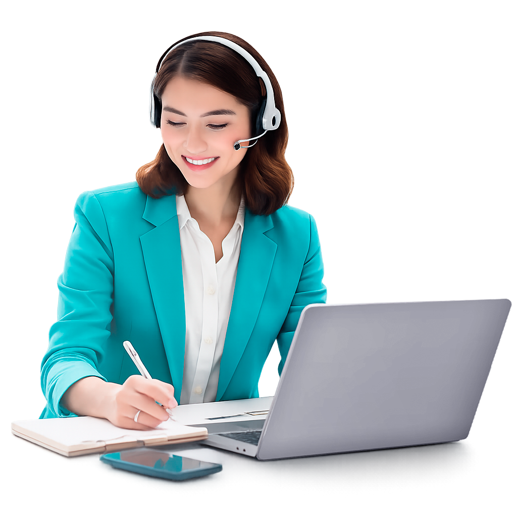 Professional English-Spanish interpreter working remotely providing over-the-phone interpretation services in Florida